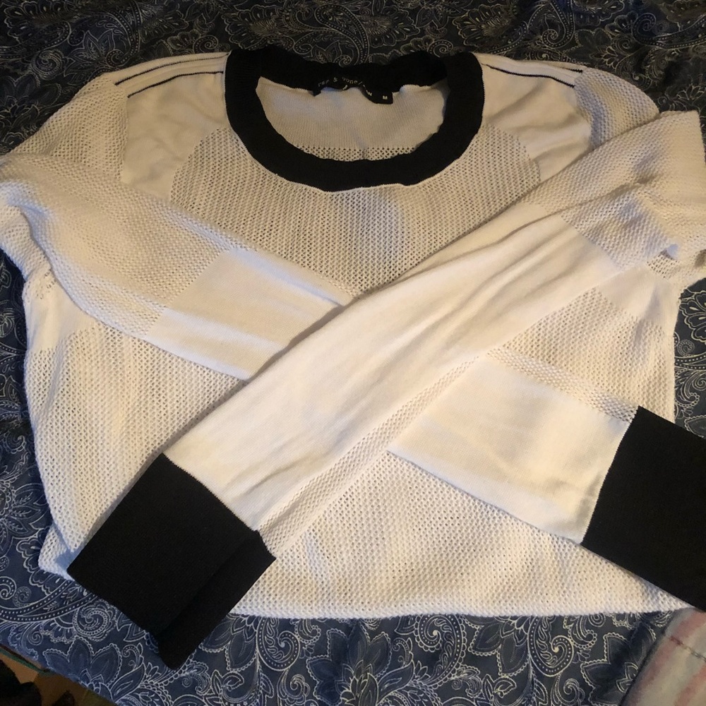 Rag And Bone Long Sleeve Netted Top - image 1